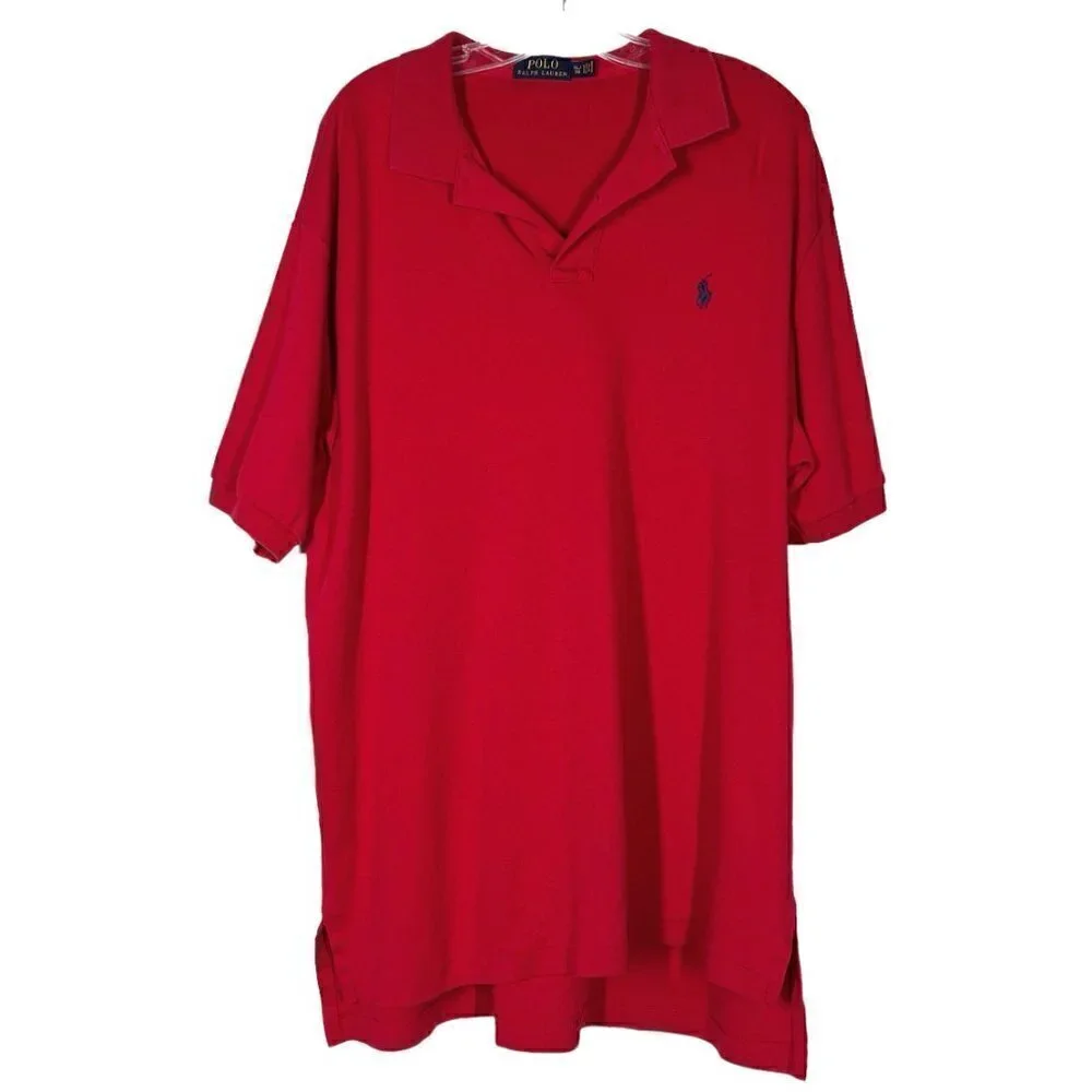 Polo Ralph Lauren Red Golf Shirt Short Sleeve Preppy XL